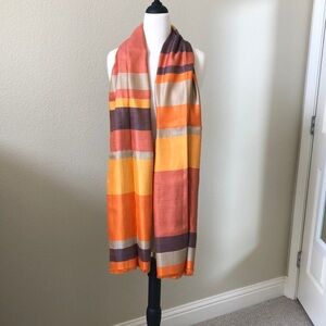 Striped Silk Scarf